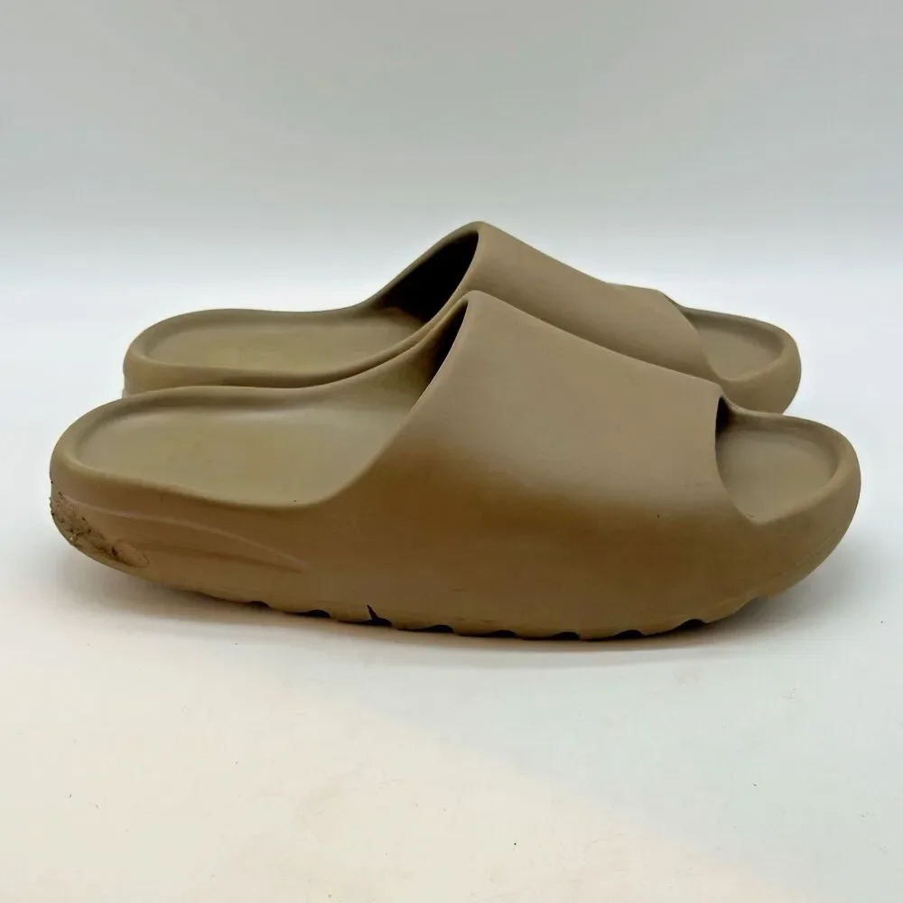 adidas Yeezy Slides Ochre Brown GW1931 Men's 12 Foam Sandals Beach Comfortcore